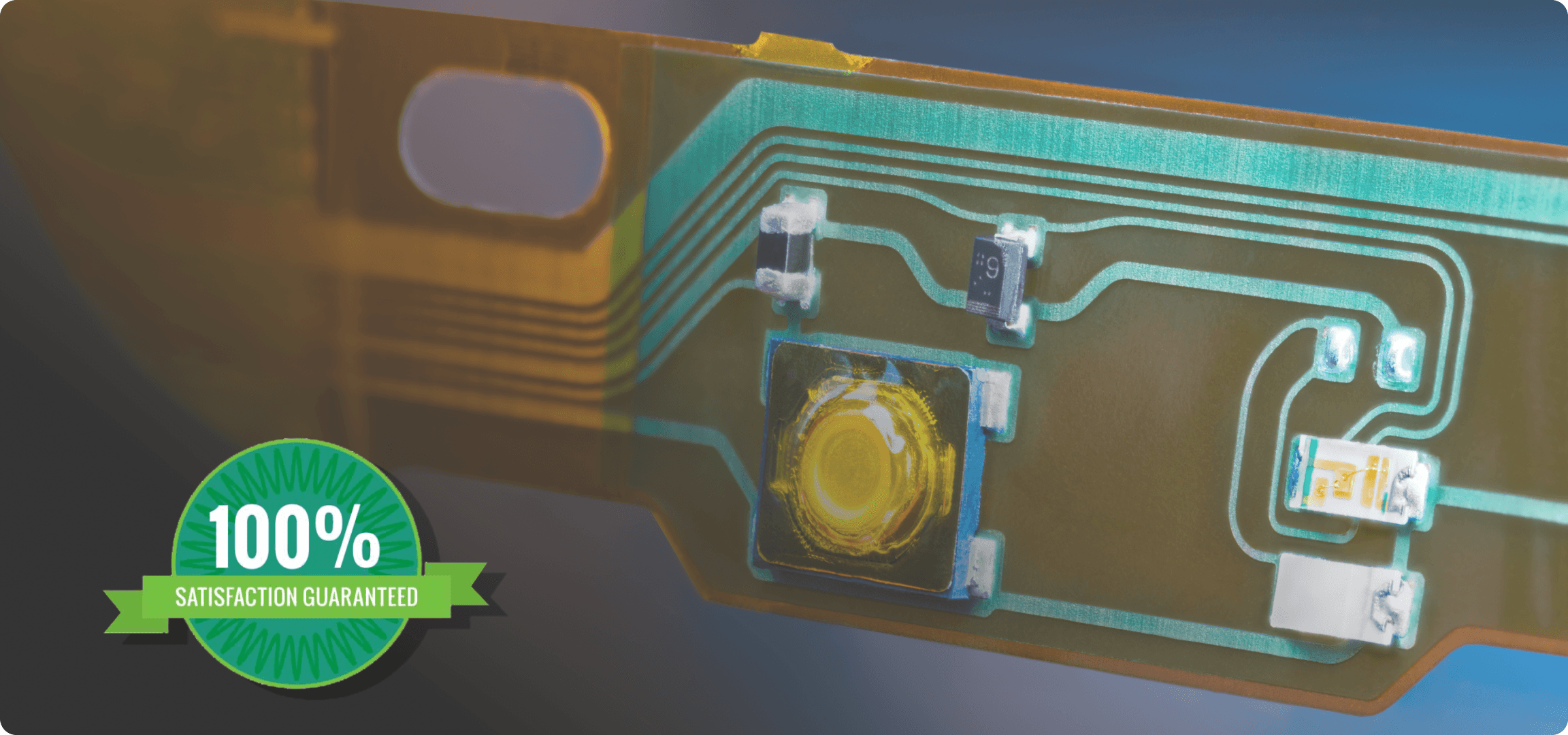 Image of a Flex PCB: "Close-up view of a Flex PCB product